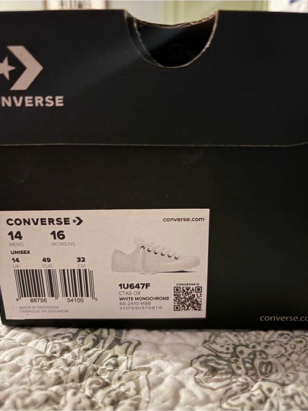 Converse White Monochrome CTAS OX Sneakers